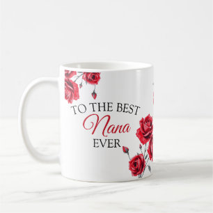 Elegant Red Roses Grandma Coffee Mug