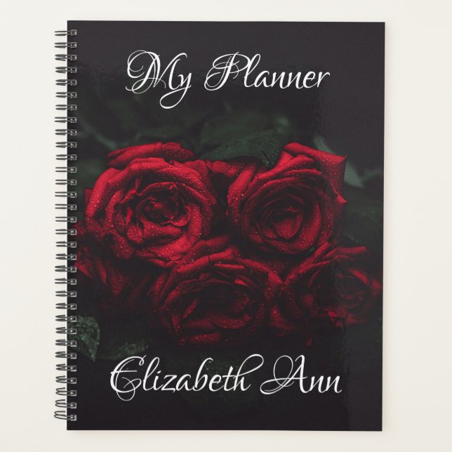 Elegant Red Roses Planner (Front)