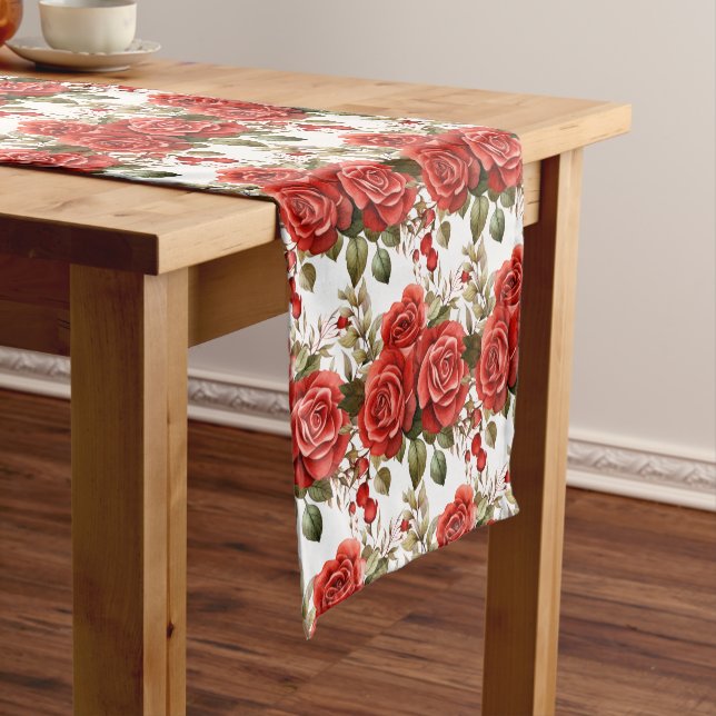 Elegant Red Roses Table Runner (In Situ)