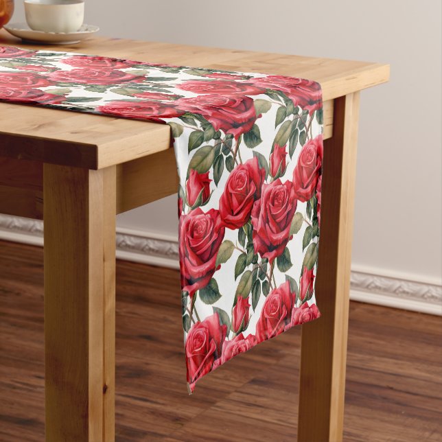 Elegant Red Roses Table Runner (In Situ)