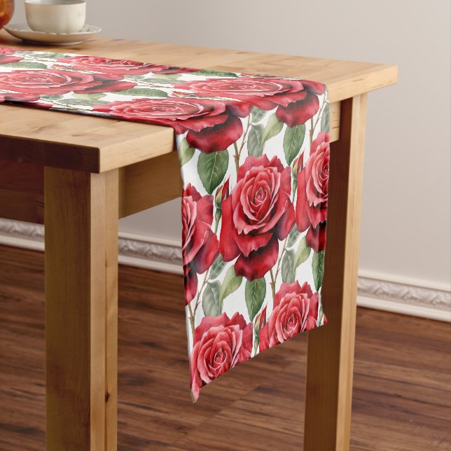 Elegant Red Roses Table Runner (In Situ)