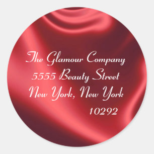Elegant Red Satin Stickers