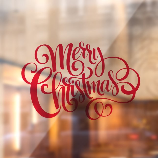 Elegant Red Script Typography Merry Christmas (Sheet 2)