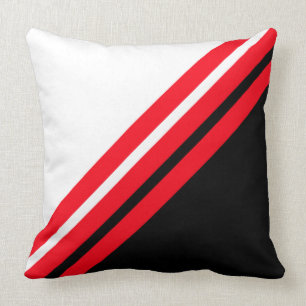 Elegant Red Stripes Cushion