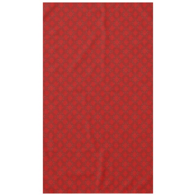 Elegant Red Two Tone Damask Pattern Tablecloth (Front)