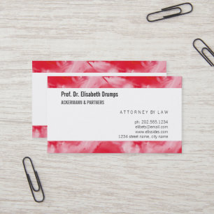 Elegant Red Watercolor  Business Card