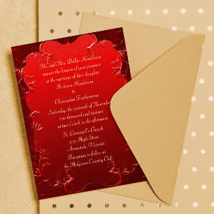 Elegant Red Wedding Invitation