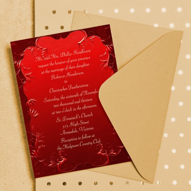 Elegant Red Wedding Invitation (Creator Uploaded)
