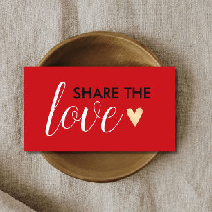 Elegant Red White Black Golden Heart Beauty Salon Referral Card