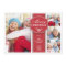 Elegant  Red & White Snow 4 Photo Greeting Card