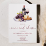 Elegant Red Wine and Cheese Birthday Party Invitation<br><div class="desc">This is an Elegant Red Wine and Cheese Birthday Party Invitation!</div>