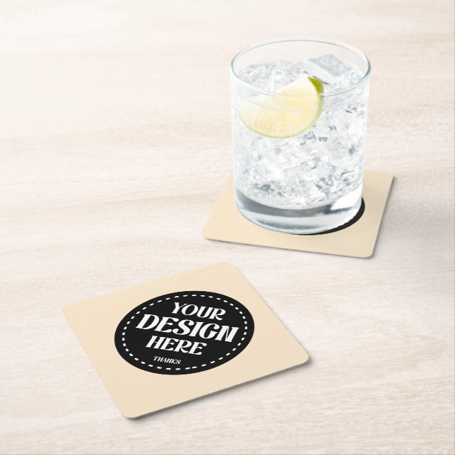 Elegant, refined, sleek & minimalist paper coaster (Insitu)
