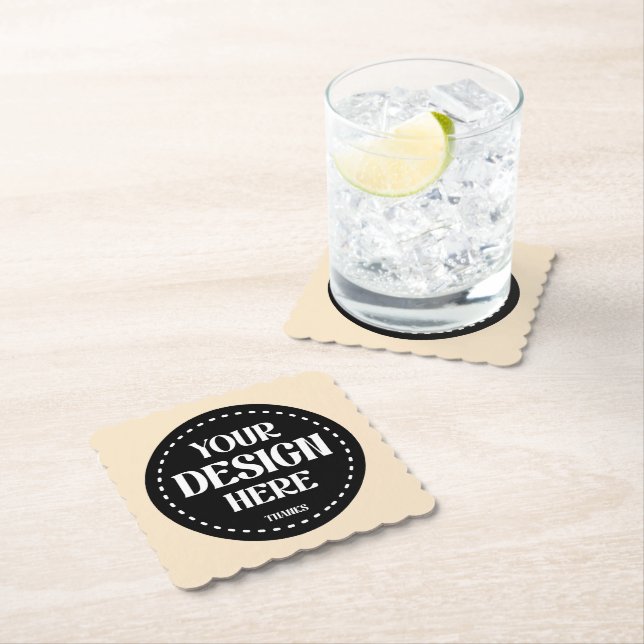 Elegant, refined, sleek & minimalist paper coaster (Insitu)