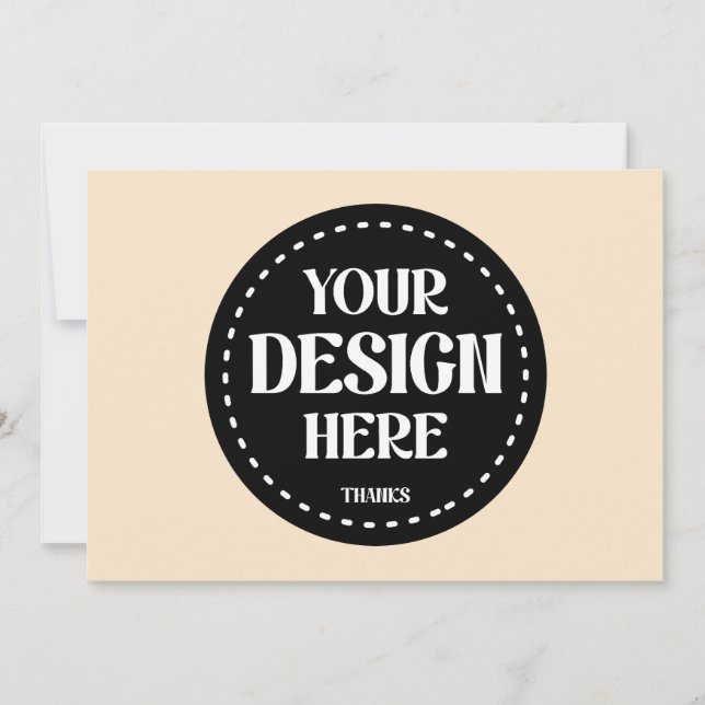 Elegant, refined, sleek & minimalist save the date (Front)