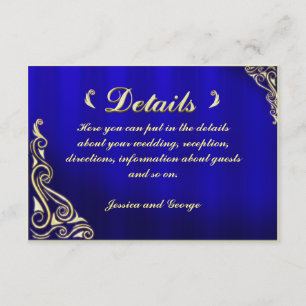 Elegant Regal Golden Flourish Typography Enclosure Card