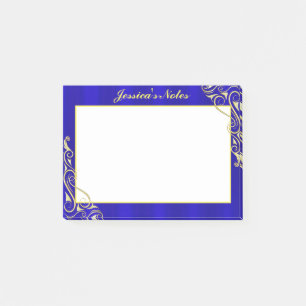Elegant Regal Golden Flourish Typography Post-it Notes