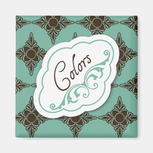 Elegant Regards "Colours" Laundry Label Magnet