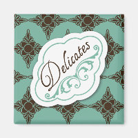 Elegant Regards "Delicates" Laundry Label Magnet