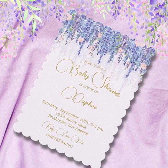 Elegant Regency Baby Shower Vintage Flowe Invitation (Creator Uploaded)