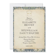Elegant Regency Era/Antique Wedding Invitation