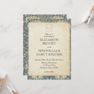 Elegant Regency Era/Antique Wedding Invitation