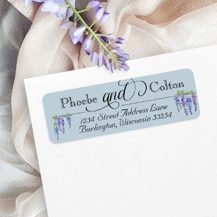 Elegant Regency Wisteria Garden Wedding Address Return Address Label