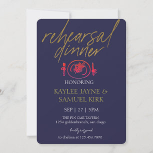 Elegant Rehearsal Dinner Invitation