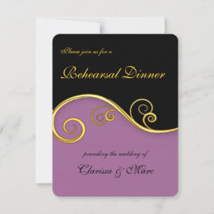 Elegant Rehearsal Dinner Invitation