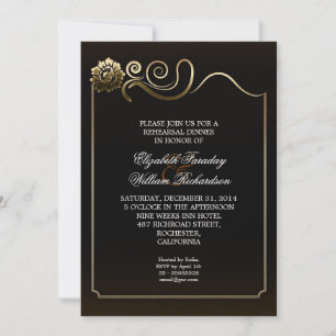 elegant rehearsal dinner invitation