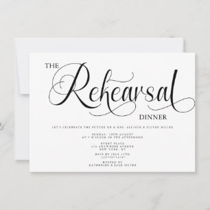 Elegant Rehearsal Dinner Invitation