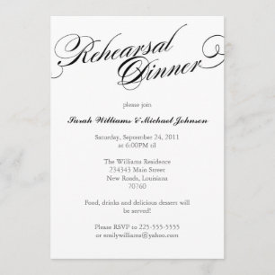 Elegant Rehearsal Dinner Invitation