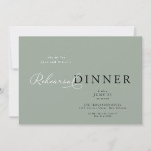 Elegant Rehearsal Dinner Invitation
