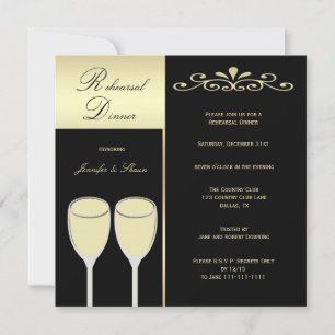 Elegant Rehearsal Dinner Invitation