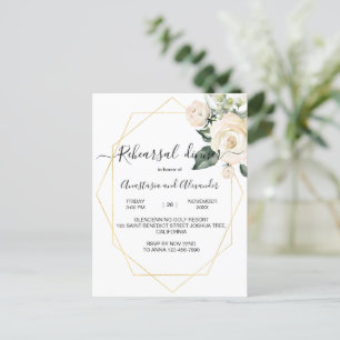 Elegant Rehearsal Dinner Invitation. Invitation Postcard