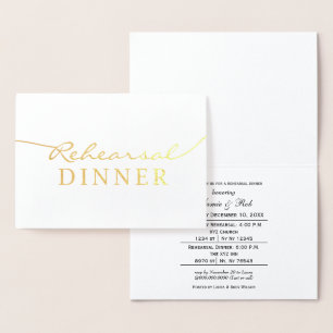 Elegant rehearsal dinner invitations