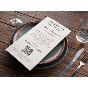 Elegant Rehearsal Dinner Thank You Card