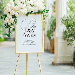 Elegant Rehearsal Dinner White Welcome Sign