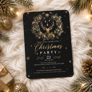 Elegant Reindeer Holiday Christmas Party Invitation