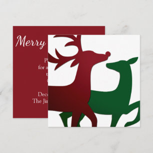 Elegant reindeer invitation