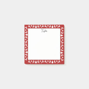Elegant Reindeers Snowflakes Fir Trees Post-it Notes