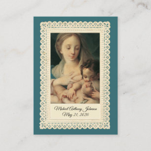 Elegant Religious Baptismal Remembrance Holy Card