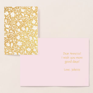 Elegant Renaissance beautiful pattern Foil Card