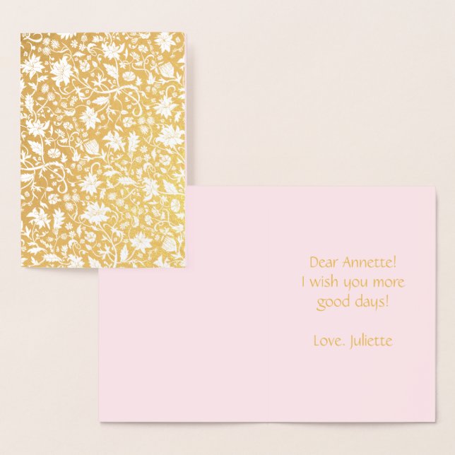 Elegant Renaissance  beautiful pattern Foil Card (Display)
