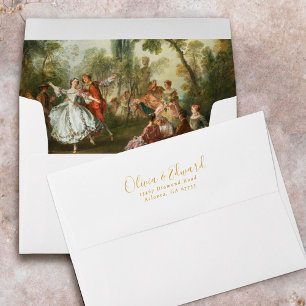 Elegant Renoir Vintage Art Lined Envelope