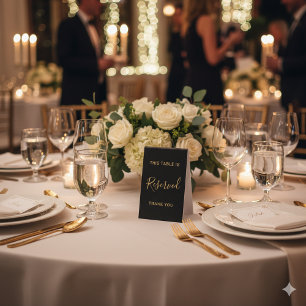 Elegant Reserved Display Table Tent for Events