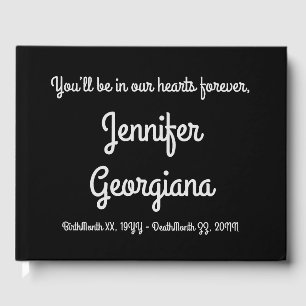 Elegant, Respectable Funeral/Memorial Guest Book
