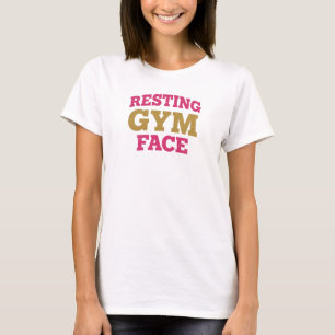 Elegant RESTING GYM FACE Visual Design T-Shirt