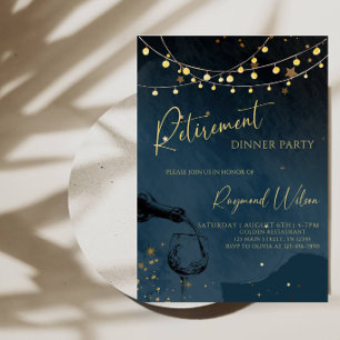 Elegant Retirement Dinner- Celebrate a New Chapter Invitation