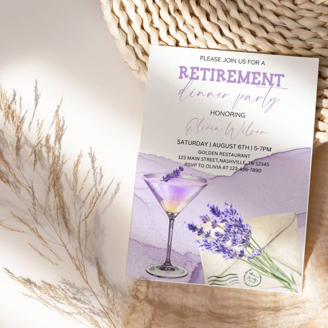 Elegant Retirement Dinner Party Invitation (Creator Uploaded)