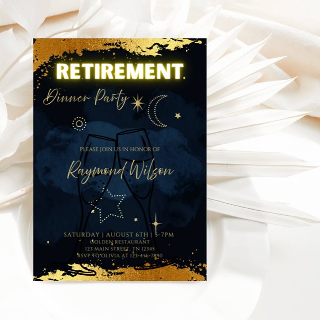 Elegant Retirement Dinner Party  Invitation (Creator Uploaded)